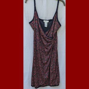 Nine West Mini Rose Lace Trimmed Wrap Dress Size Large